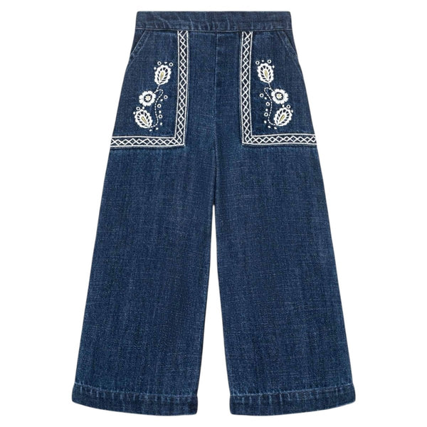 FLOFI STONE EMBROIDERED PANTS by LOUISE MISHA KIDS | Kids Fashion
