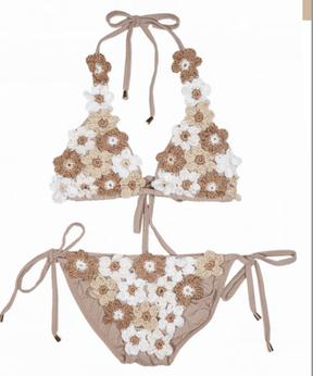 FLORAL CROCHET TWO PIECE BIKINI (PREORDER) - PLANET SEA