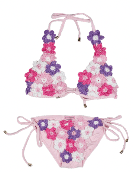 FLORAL CROCHET TWO PIECE BIKINI (PREORDER) - PLANET SEA