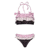 FLORAL RUFFLE BOW TWO PIECE BIKINI (PREORDER) - PQ KIDS