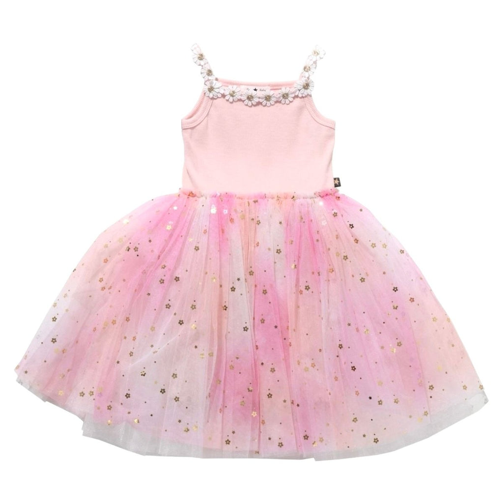 FLOWER LACE SHIMMERY STARS TUTU DRESS