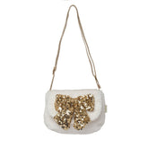 FLUFFY SEQUIN BOW BAG - ROCKAHULA - PURSES