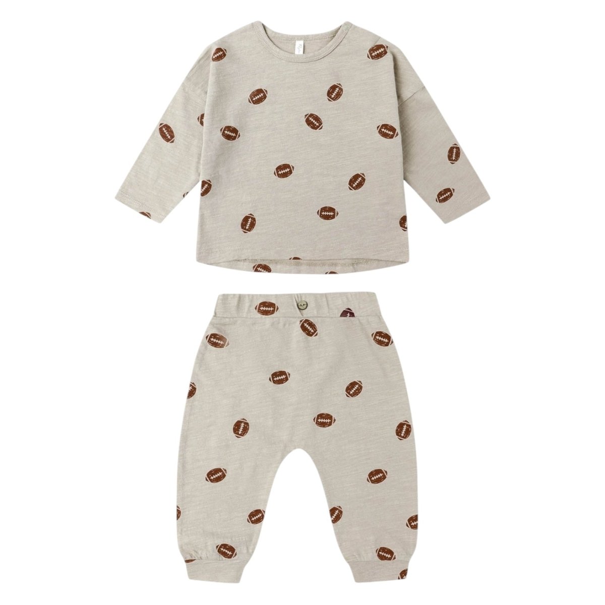FOOTBALL LONG SLEEVE TOP AND SWEATPANTS SET - RYLEE + CRU
