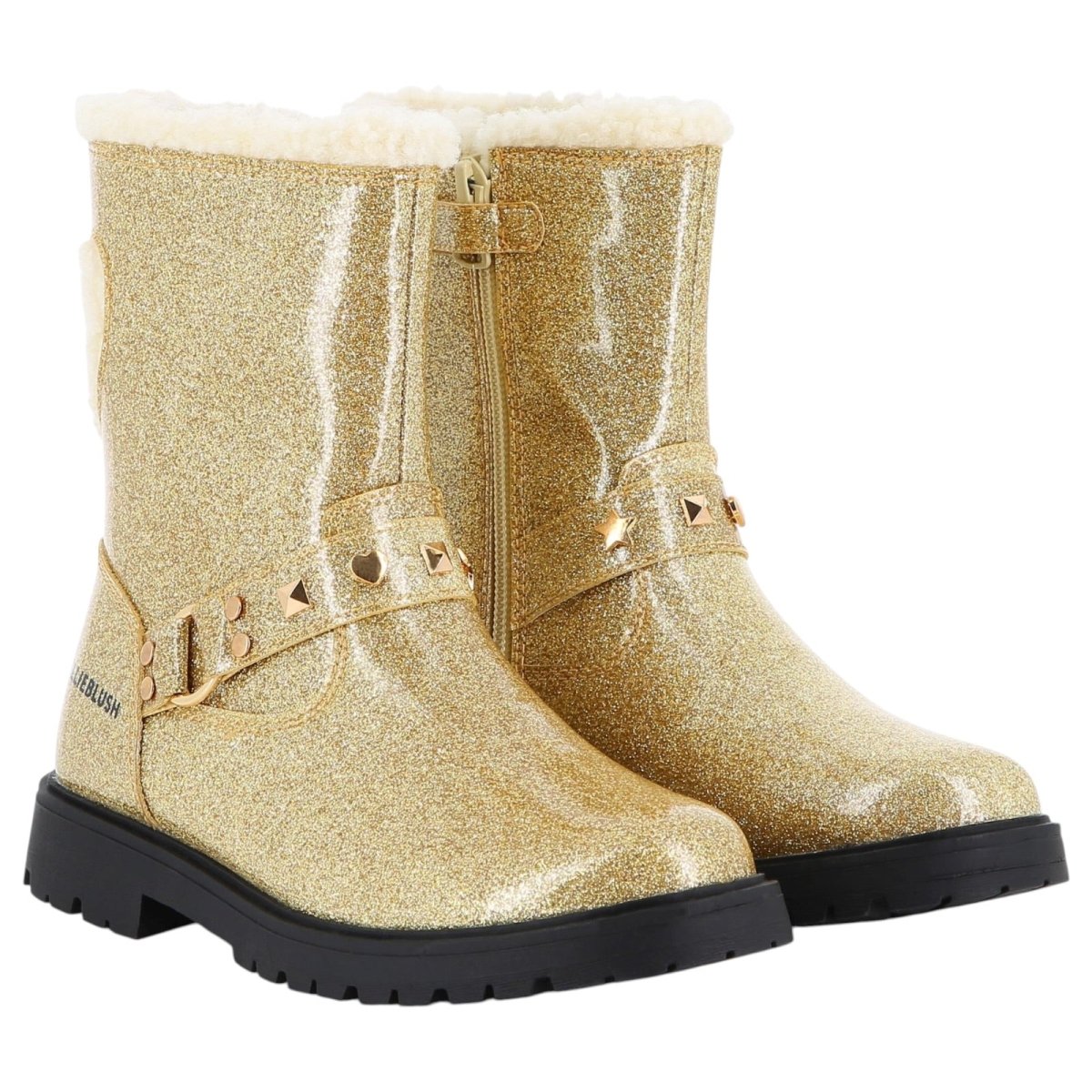 FUZZY HEART GLITTER BOOTS - BILLIEBLUSH - BOOTS
