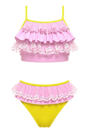 GEMMA LACE RUFFLE TWO PIECE BIKINI (PREORDER) - NESSI BYRD