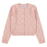 GILLIAN HEART POINTELLE CARDIGAN (PREORDER) - MOLO