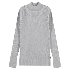 GINEVRA METALLIC TURTLENECK TOP - MOLO - LONG SLEEVE TOPS