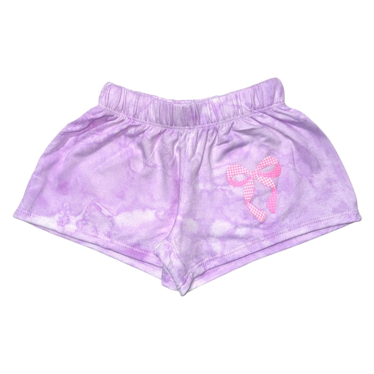 GINGHAM BOW CLOUD WASH SHORTS - SHORTS