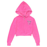 GINGHAM BOW ZIP UP HOODIE - FIREHOUSE
