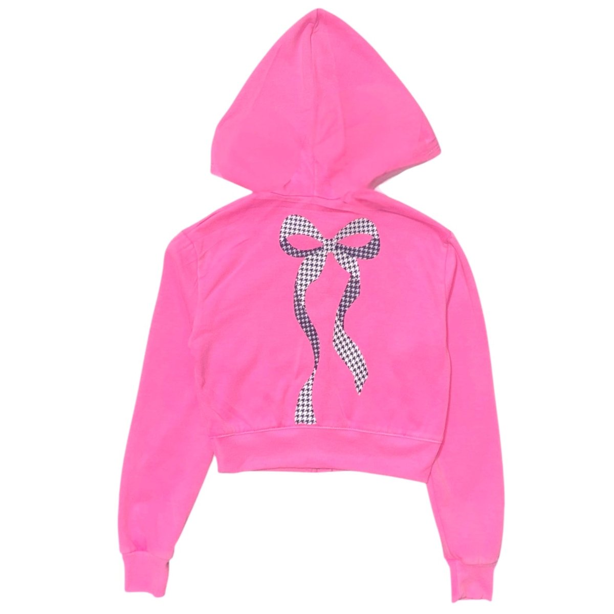 GINGHAM BOW ZIP UP HOODIE - FIREHOUSE