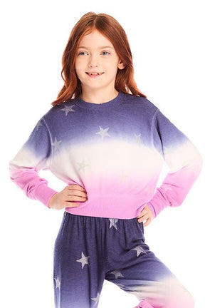 GLITTER STARS OMBRÉ SWEATSHIRT (PREORDER) - CHASER KIDS