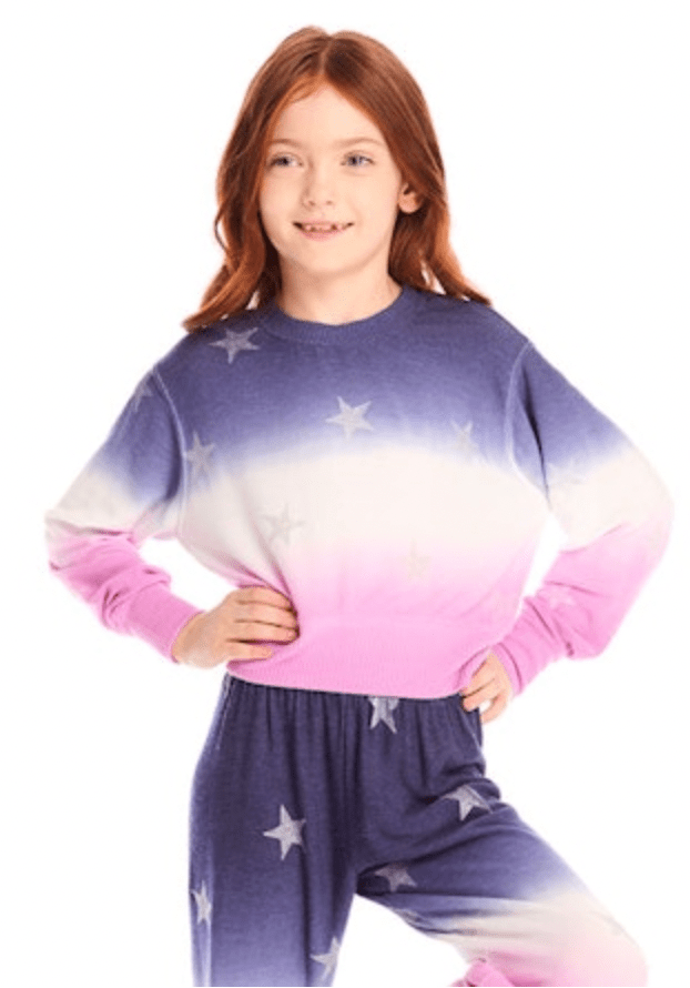 GLITTER STARS OMBRÉ SWEATSHIRT (PREORDER) - CHASER KIDS