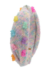 GMMY BEAR RAINBOW TWEED KNOT HEADBAND (PREORDER) - BARI LYNN