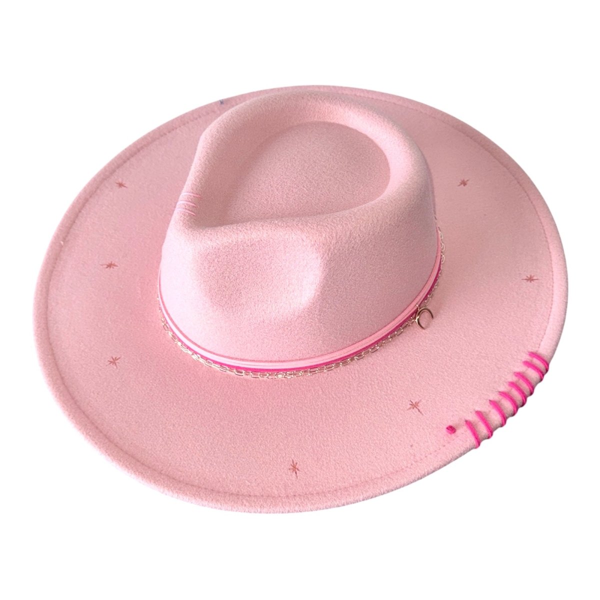 GOOD LUCK HORSESHOE GOLD TRIM FEDORA HAT - SAGE & SADDLE