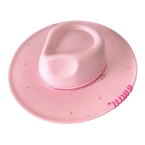 GOOD LUCK HORSESHOE GOLD TRIM FEDORA HAT - SAGE & SADDLE