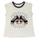 GOOD TIMES ROLL ROLLER SKATE TANK TOP - TINY WHALES - TANK TOPS