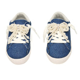 GRACE PEARL BOW DENIM SNEAKERS - MINI DREAMERS