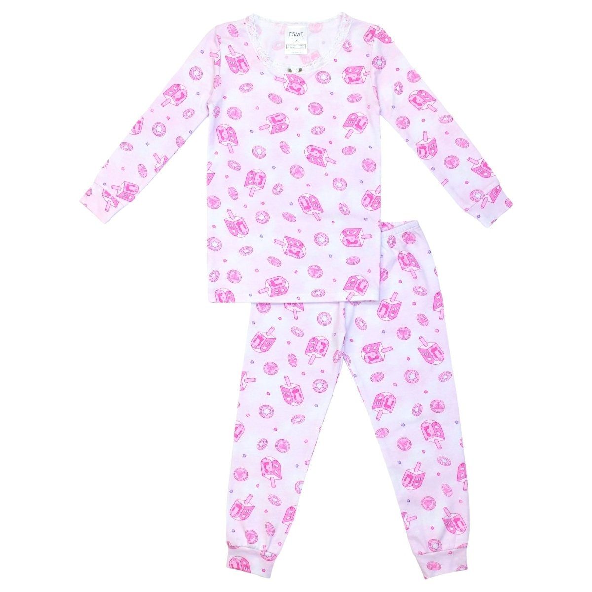 HAPPY HANUKKAH LONG SLEEVE PJS - PAJAMAS