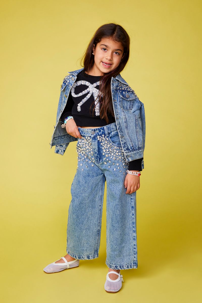 HAZEL GEMSTONE DENIM JACKET (PREORDER) - MINI DREAMERS