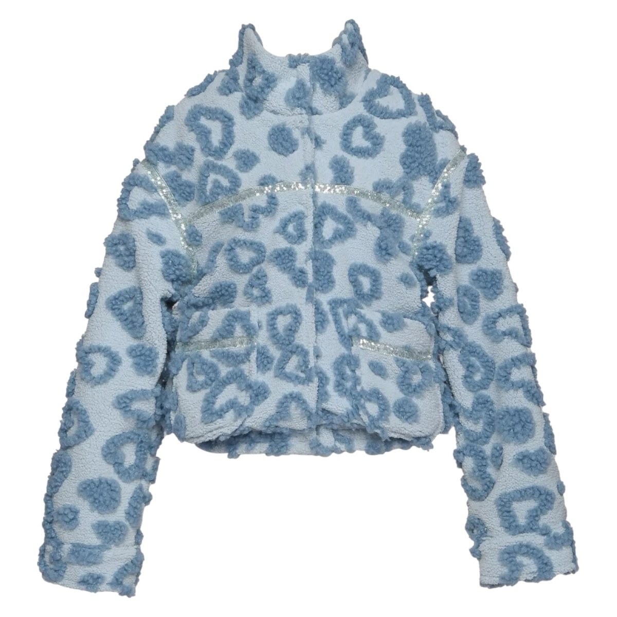 HEART EMBOSSED SHERPA JACKET (PREORDER) - SARA SARA