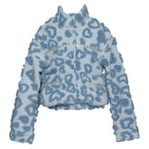 HEART EMBOSSED SHERPA JACKET - JACKETS