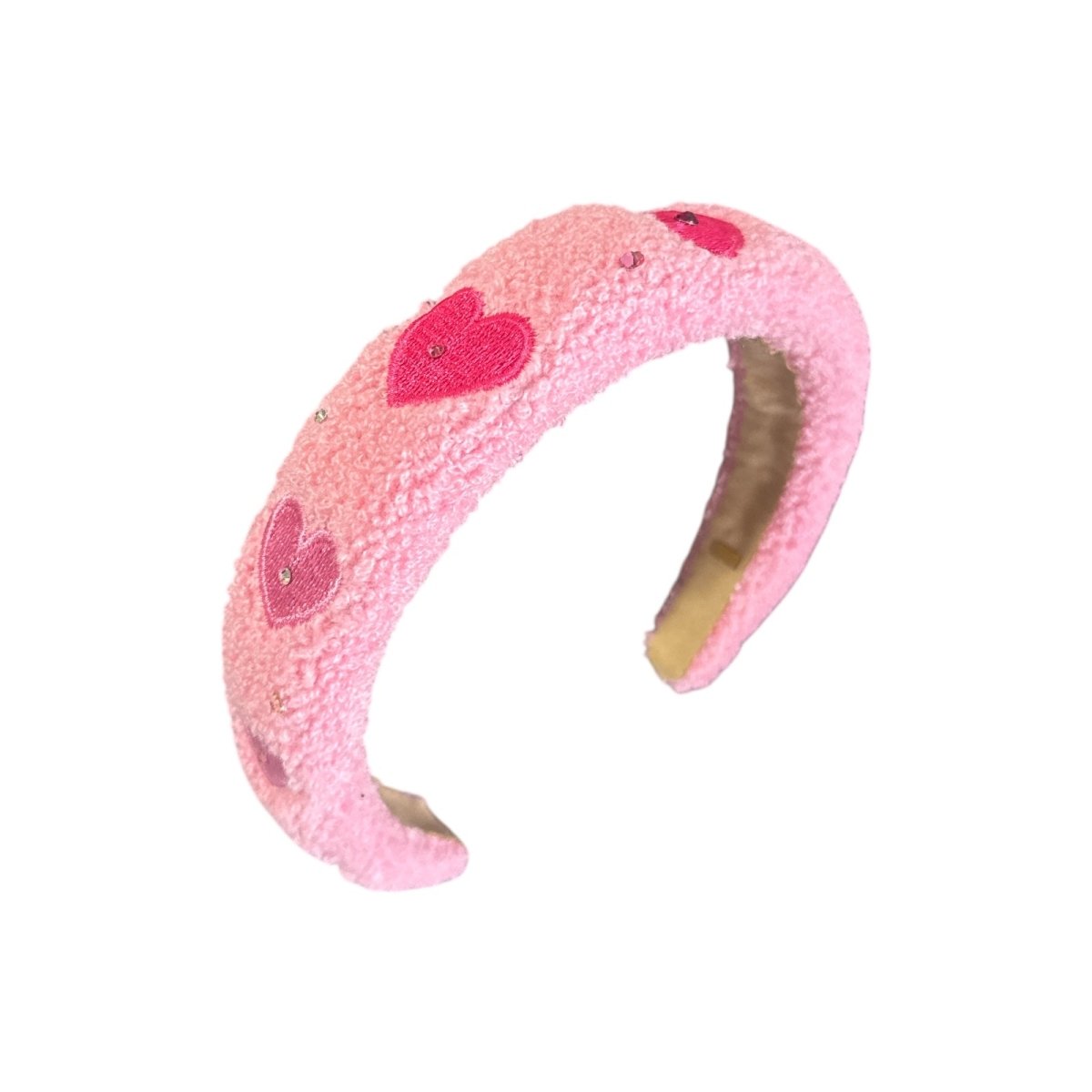 HEART FUZZY HEADBAND - HEADBANDS