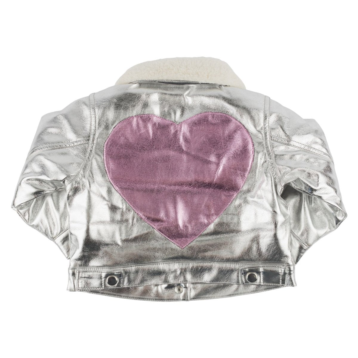 HEART METALLIC BIKER JACKET (PREORDER) - JACKETS