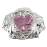 HEART METALLIC BIKER JACKET (PREORDER) - JACKETS