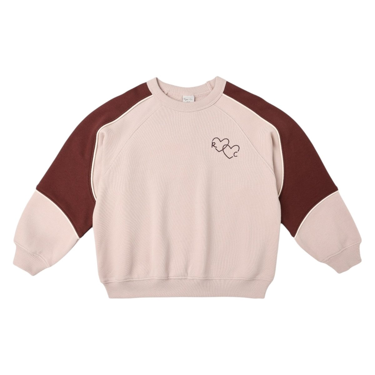 HEART PANELED SWEATSHIRT - SWEATERS