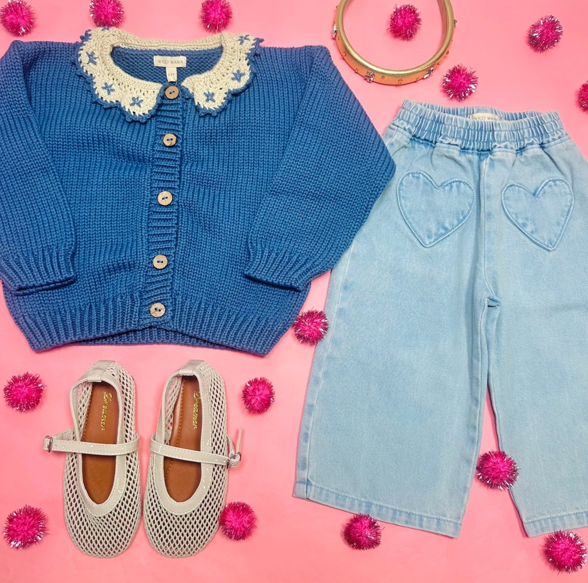HEART POCKET PANTS - WILD WAWA - PANTS