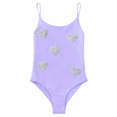 HEART STRASS CRYSTAL ONE PIECE SWIMSUIT - MC2 SAINT BARTH KIDS