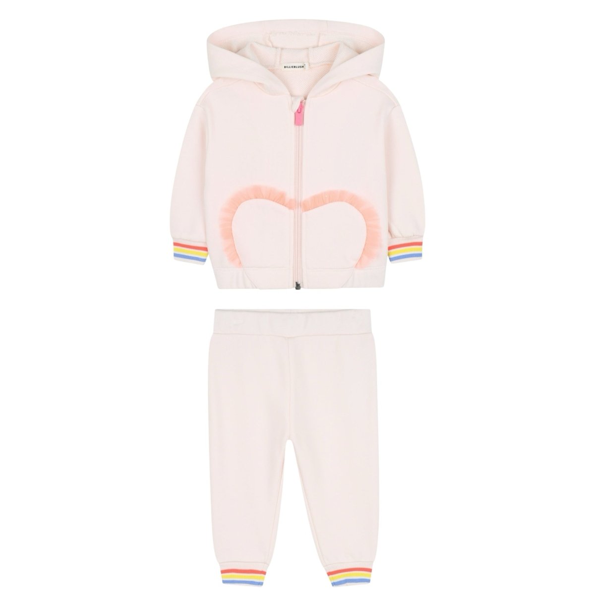 HEART ZIP UP HOODIE AND SWEATPANTS SET (PREORDER) - BILLIEBLUSH