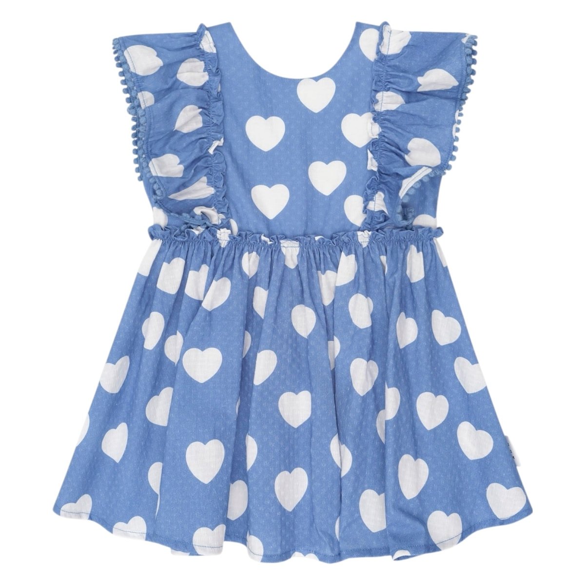 HEARTS FRILL DRESS - HUXBABY