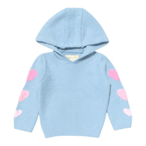 HEARTS FUZZY FLEECE LOUNGE HOODIE - CHASER KIDS
