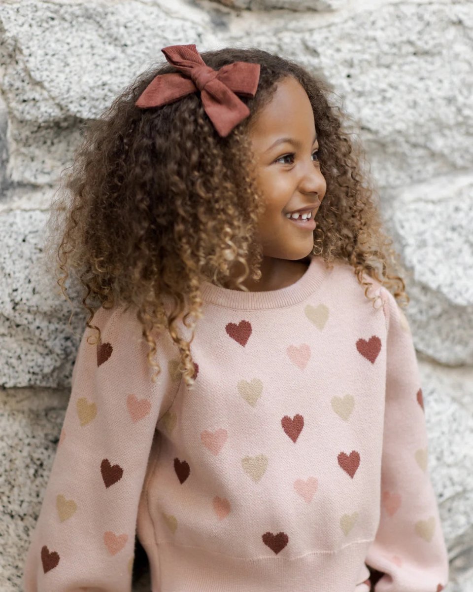 HEARTS JACQUARD KNIT SWEATSHIRT AND PANTS SET - RYLEE + CRU
