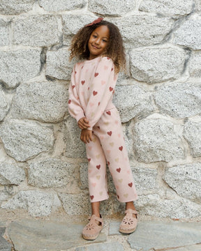 HEARTS JACQUARD KNIT SWEATSHIRT AND PANTS SET - RYLEE + CRU