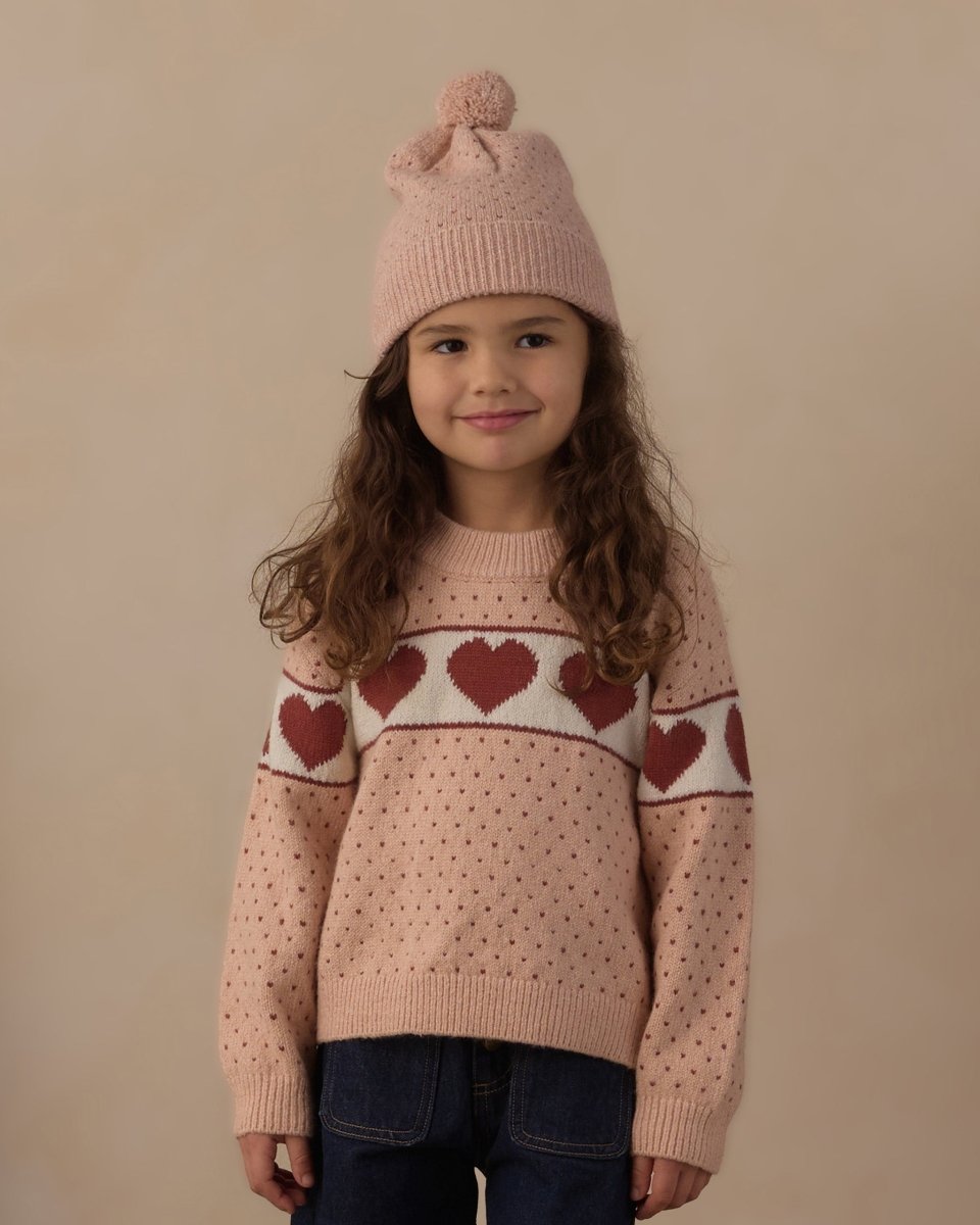 HEARTS REAGAN KNITTED SWEATER - RYLEE + CRU - SWEATERS
