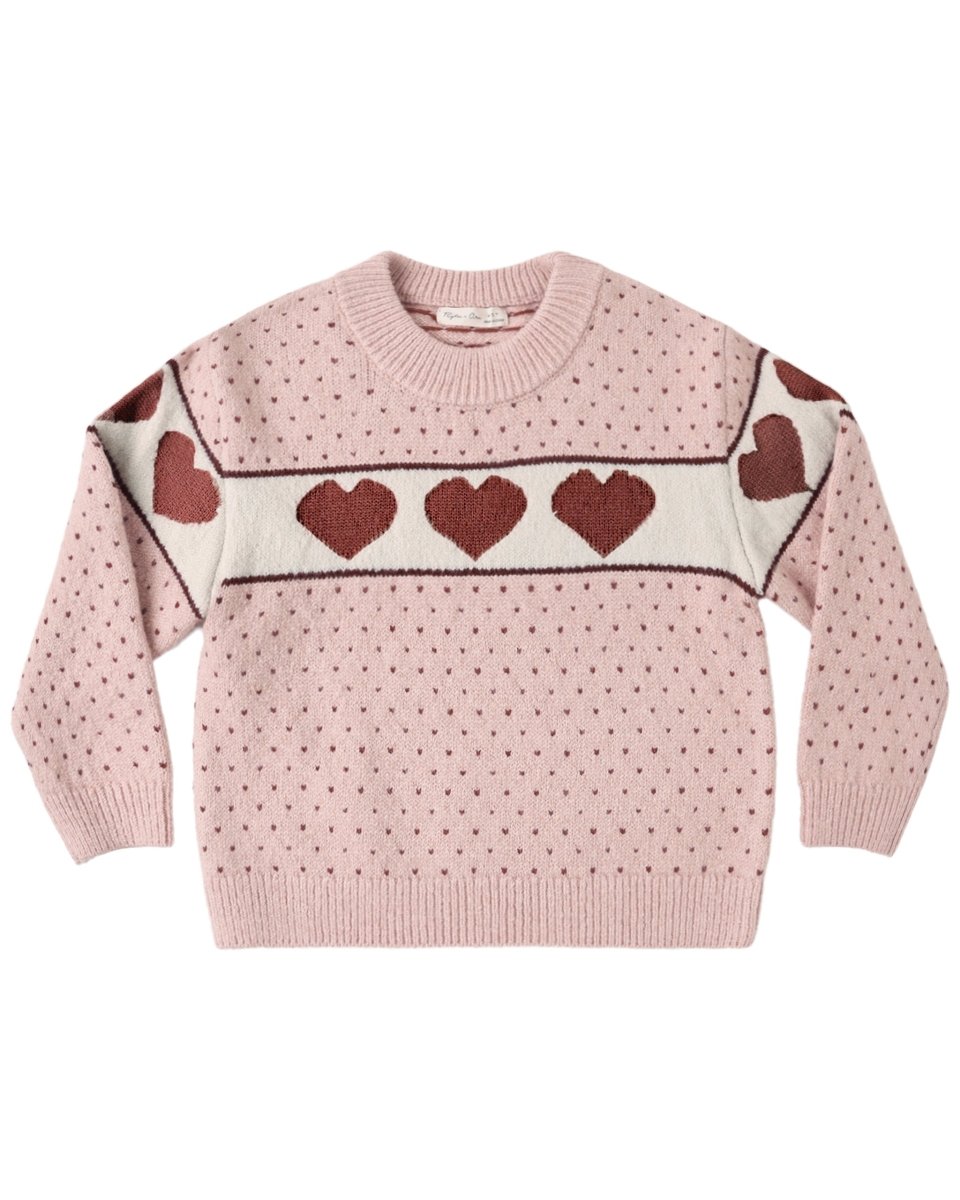 HEARTS REAGAN KNITTED SWEATER - RYLEE + CRU - SWEATERS