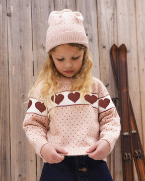 HEARTS REAGAN KNITTED SWEATER - RYLEE + CRU - SWEATERS