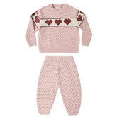 HEARTS REAGAN SWEATER AND KNITTED SWEATPANTS SET - RYLEE + CRU