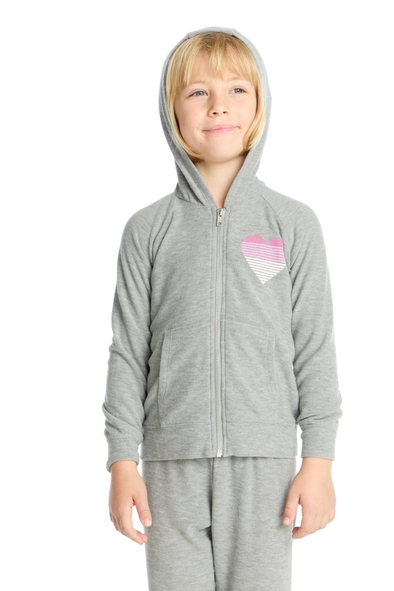 HEARTS ZIP UP HOODIE (PREORDER) - CHASER KIDS