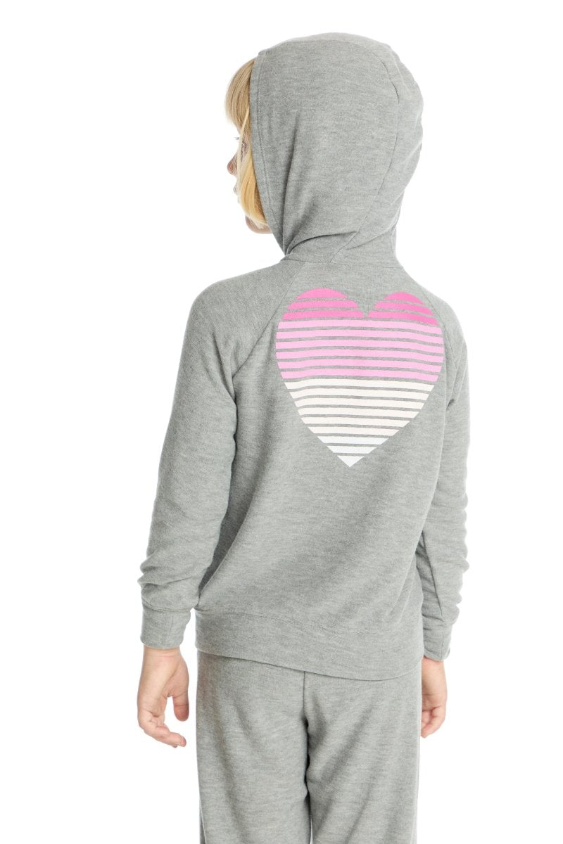 HEARTS ZIP UP HOODIE (PREORDER) - CHASER KIDS