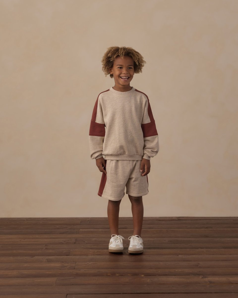 HEATHERED ASH RYLAN SWEATSHIRT - RYLEE + CRU - SWEATERS