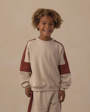 HEATHERED ASH RYLAN SWEATSHIRT - RYLEE + CRU - SWEATERS