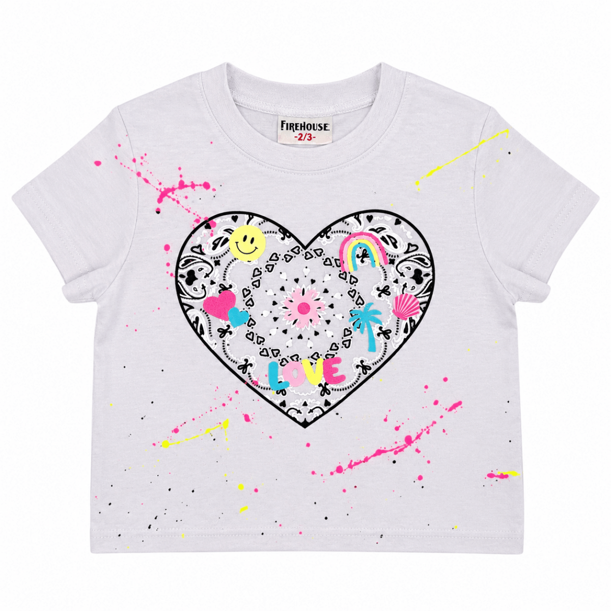 ICON BANDANA HEART SPLATTER TSHIRT - FIREHOUSE