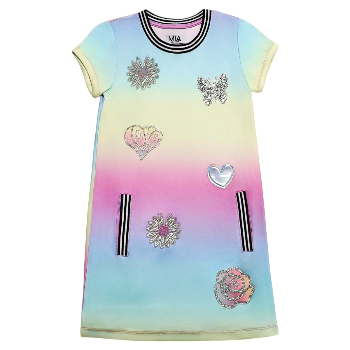 ICON PATCHES RAINBOW DRESS (PREORDER) - MIA NEW YORK
