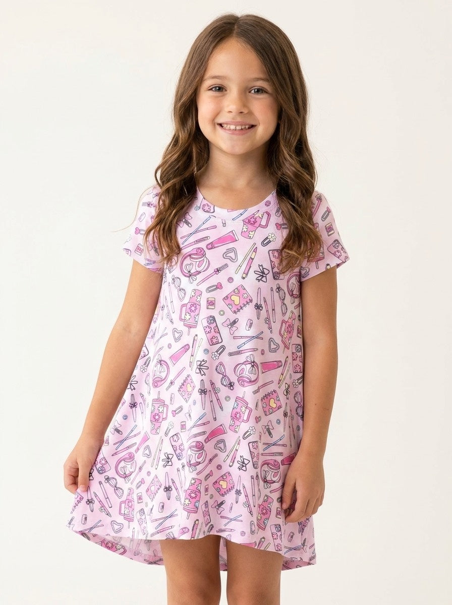 SCHOOL GIRL SHORT SLEEVE DRESS