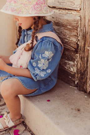 penina dress in denim blue misha MISHA Penina Dress in Denim Blue