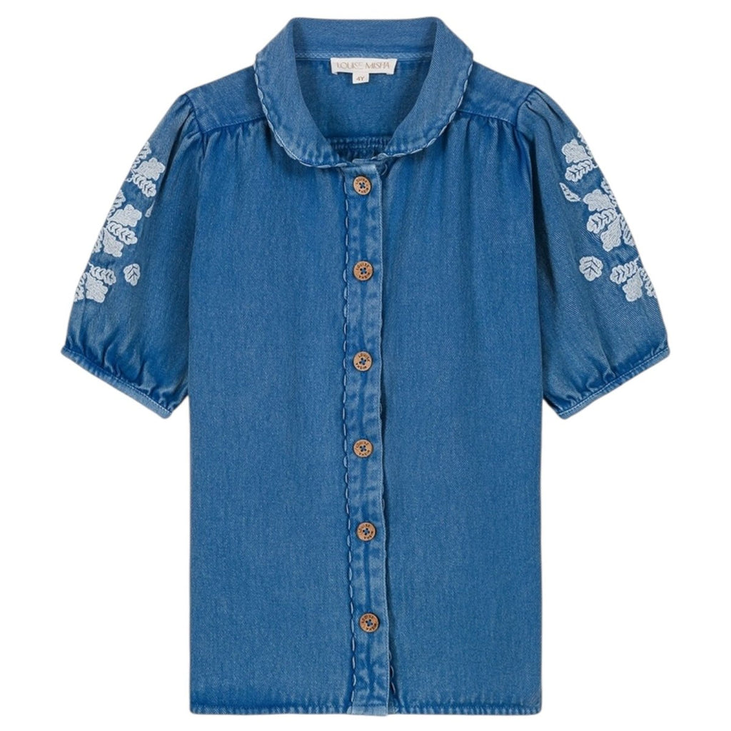 daizu　papier パピエ　denim louise blouse ☆様専用】papier denim louise blouse/blue - メルカリ