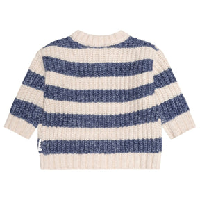 INK STRIPE HUX EMBROIDERED SPONGE SWEATER (PREORDER) - HUXBABY